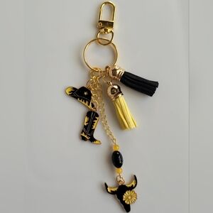 New Cowgirl Theme Keychain with Tassel